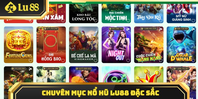 Chuyên mục nổ hũ Lu88 đặc sắc