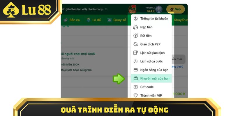 Quá trình diễn ra tự động